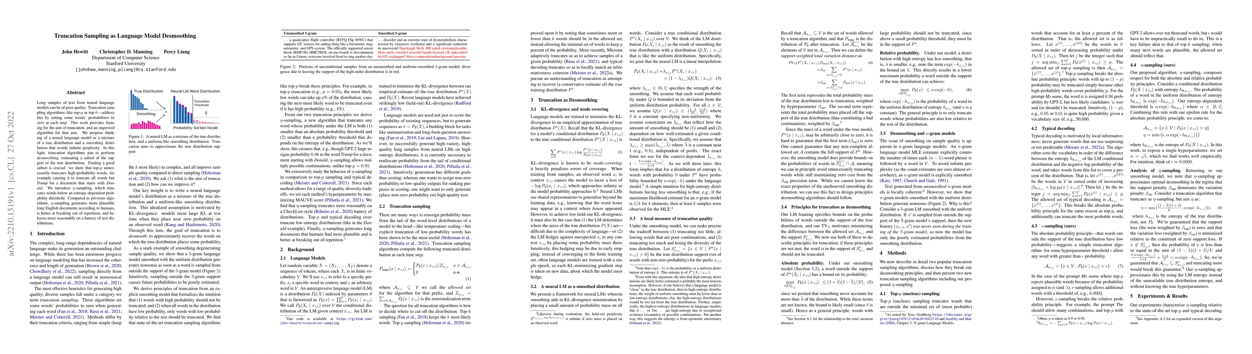 Thumbnail for Truncation Sampling as Language Model Desmoothing