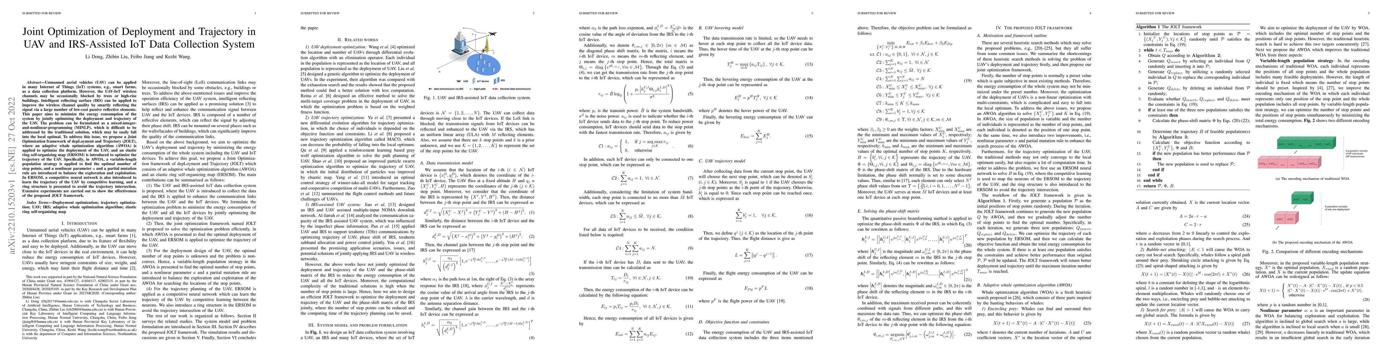 Thumbnail for Joint Optimization of Deployment and Trajectory in UAV and IRS-Assisted
  IoT Data Collection System