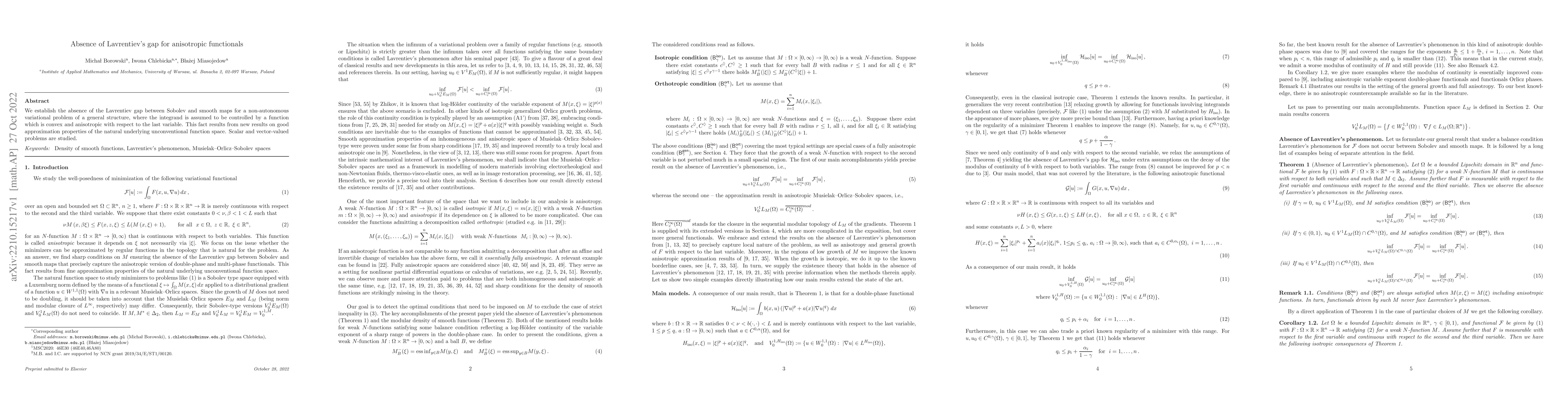 Thumbnail for Absence of Lavrentiev's gap for anisotropic functionals