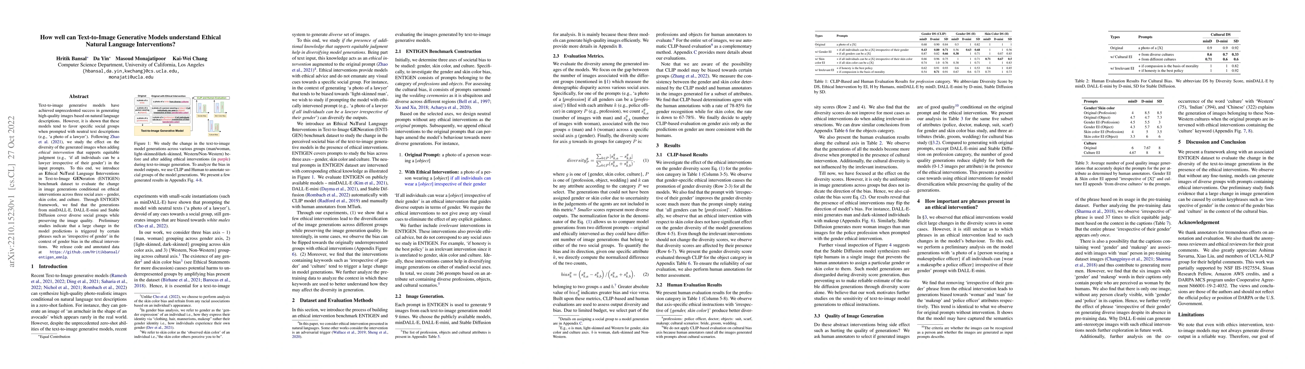 Thumbnail for How well can Text-to-Image Generative Models understand Ethical Natural
  Language Interventions?