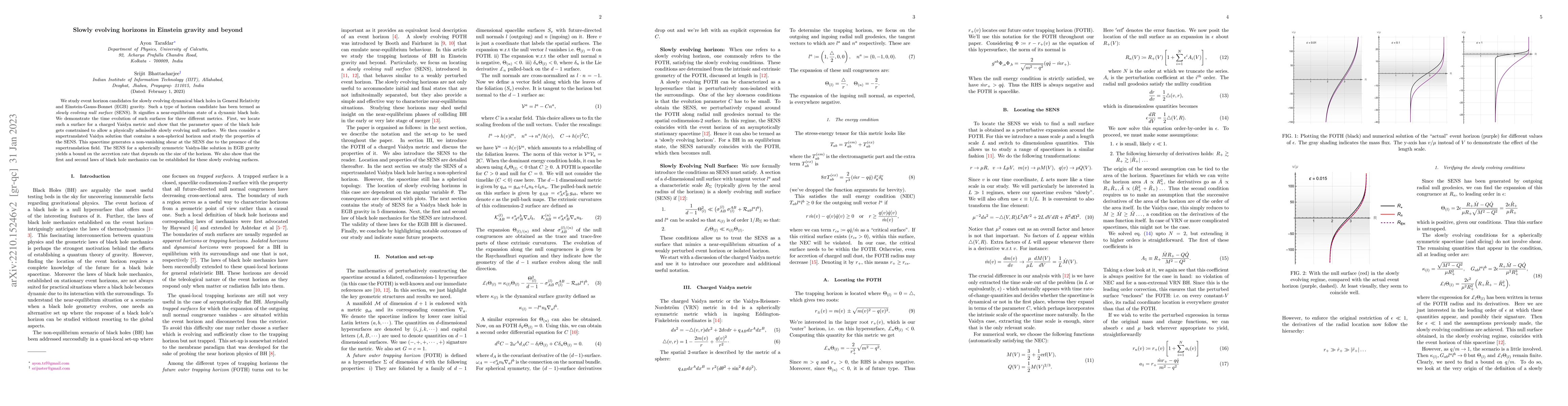 Thumbnail for Slowly evolving horizons in Einstein gravity and beyond