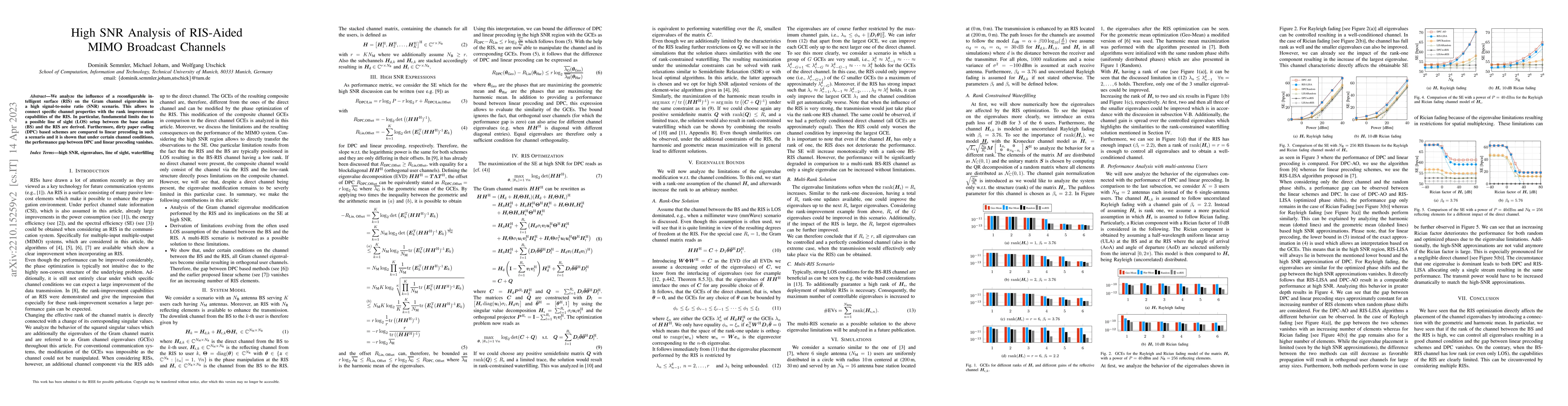 Thumbnail for High SNR Analysis of RIS-Aided MIMO Broadcast Channels