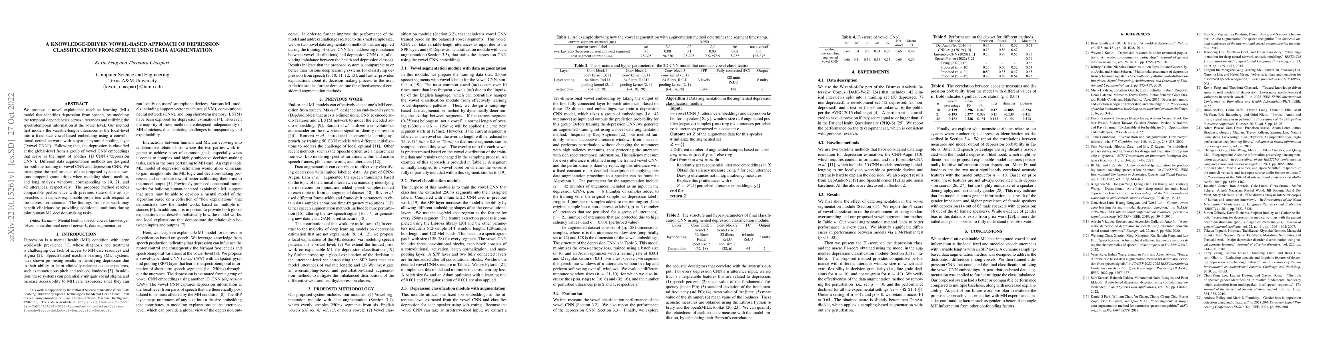 Thumbnail for A knowledge-driven vowel-based approach of depression classification
  from speech using data augmentation