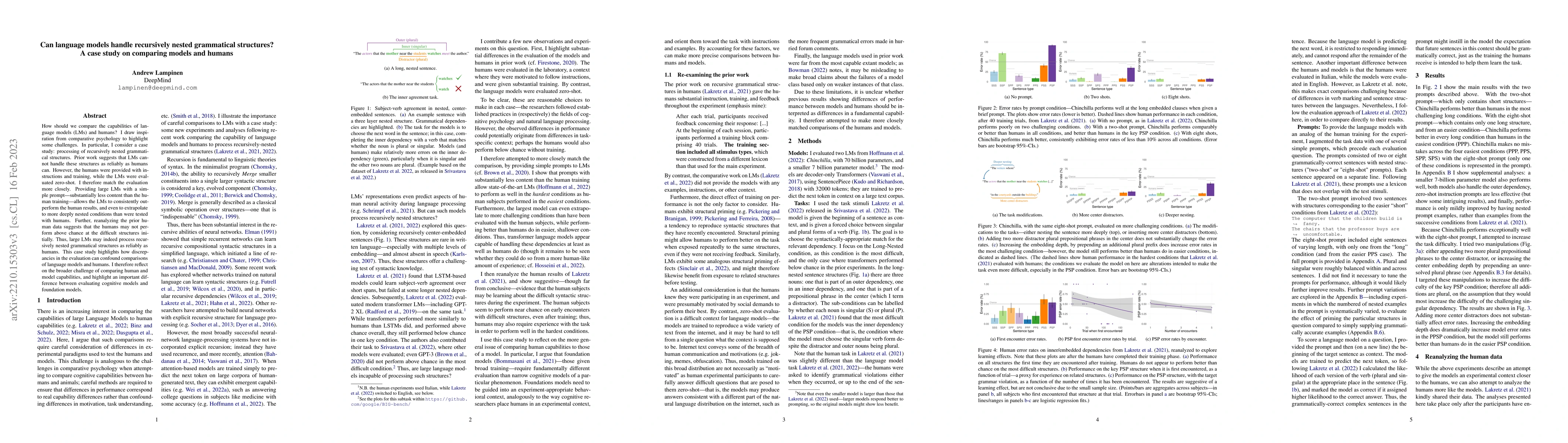 Thumbnail for Can language models handle recursively nested grammatical structures? A
  case study on comparing models and humans