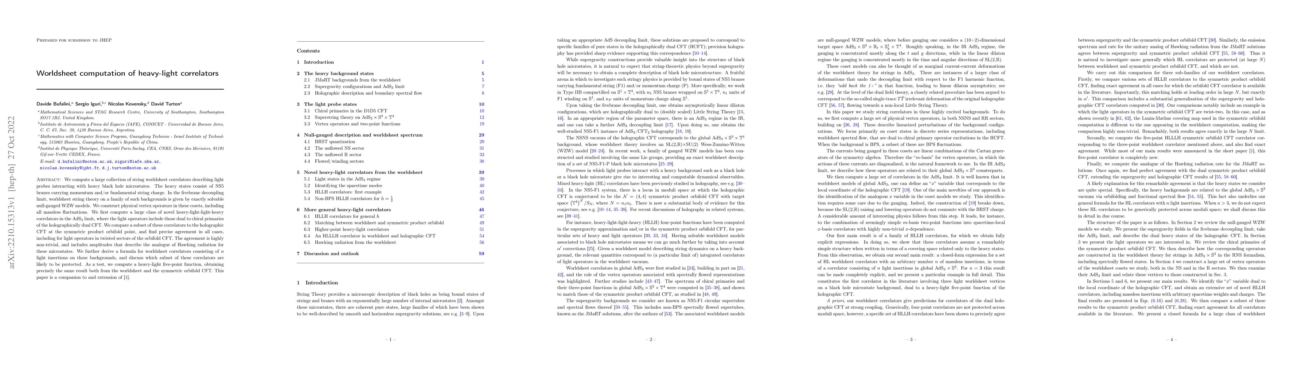Thumbnail for Worldsheet computation of heavy-light correlators