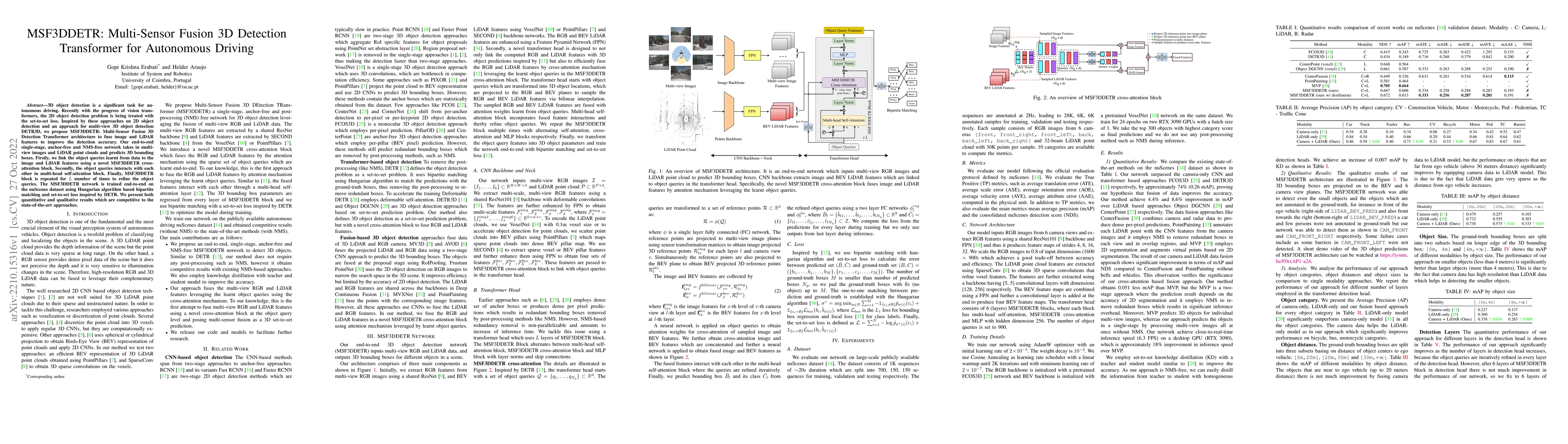 Thumbnail for MSF3DDETR: Multi-Sensor Fusion 3D Detection Transformer for Autonomous
  Driving