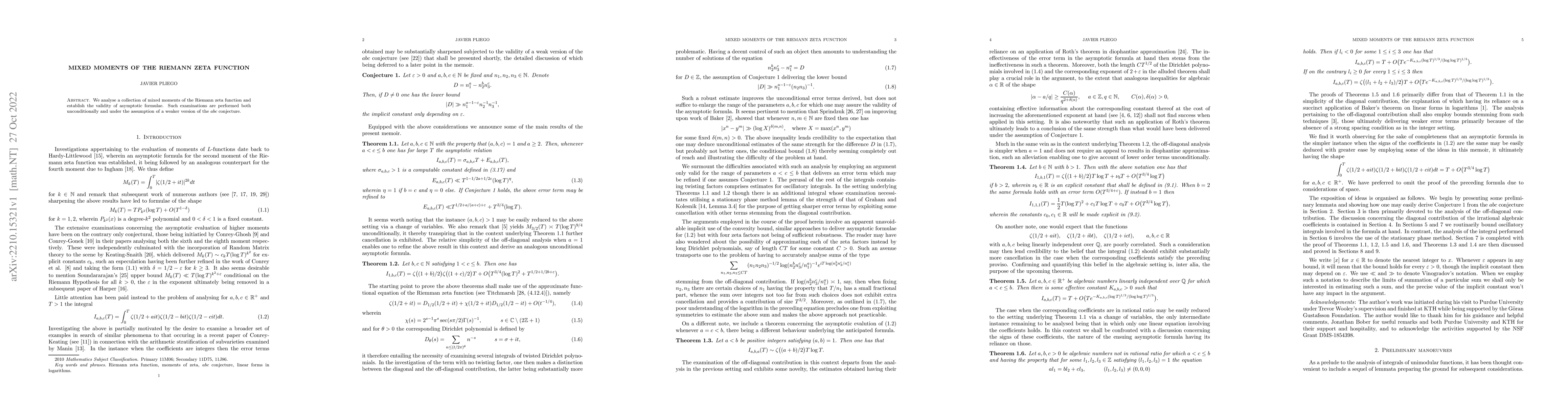 Thumbnail for Mixed moments of the Riemann zeta function