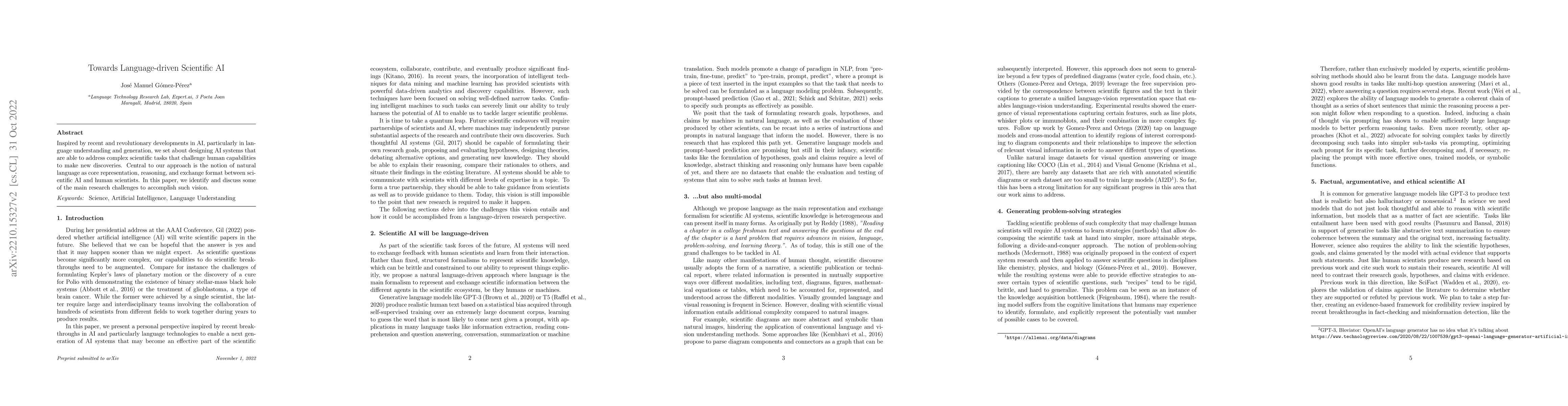 Thumbnail for Towards Language-driven Scientific AI