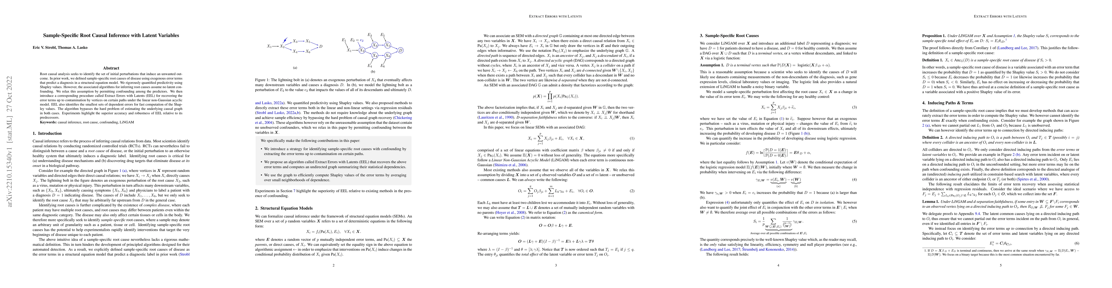 Thumbnail for Sample-Specific Root Causal Inference with Latent Variables