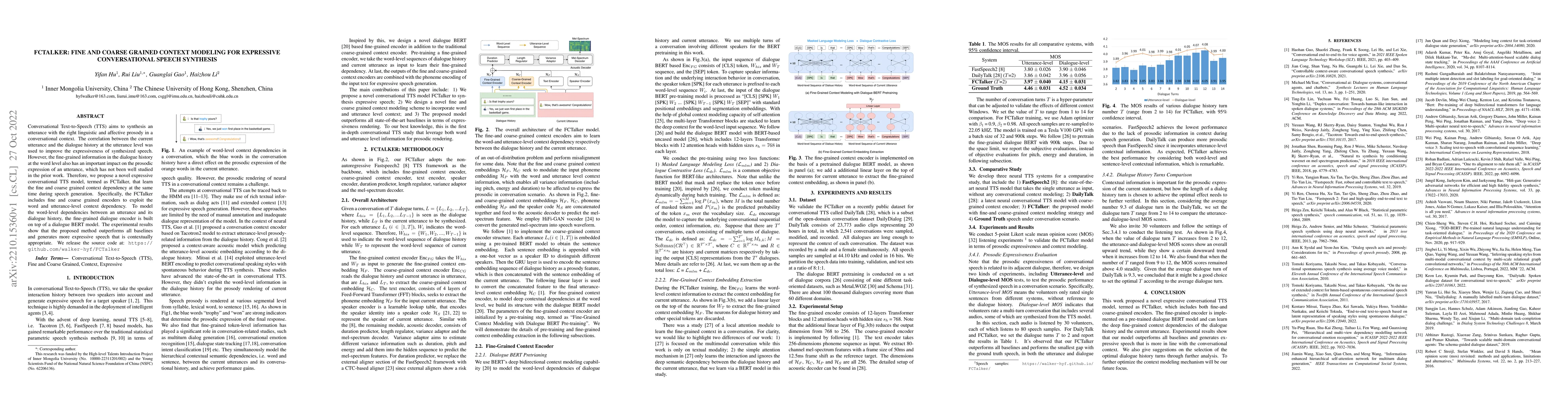 Thumbnail for FCTalker: Fine and Coarse Grained Context Modeling for Expressive
  Conversational Speech Synthesis