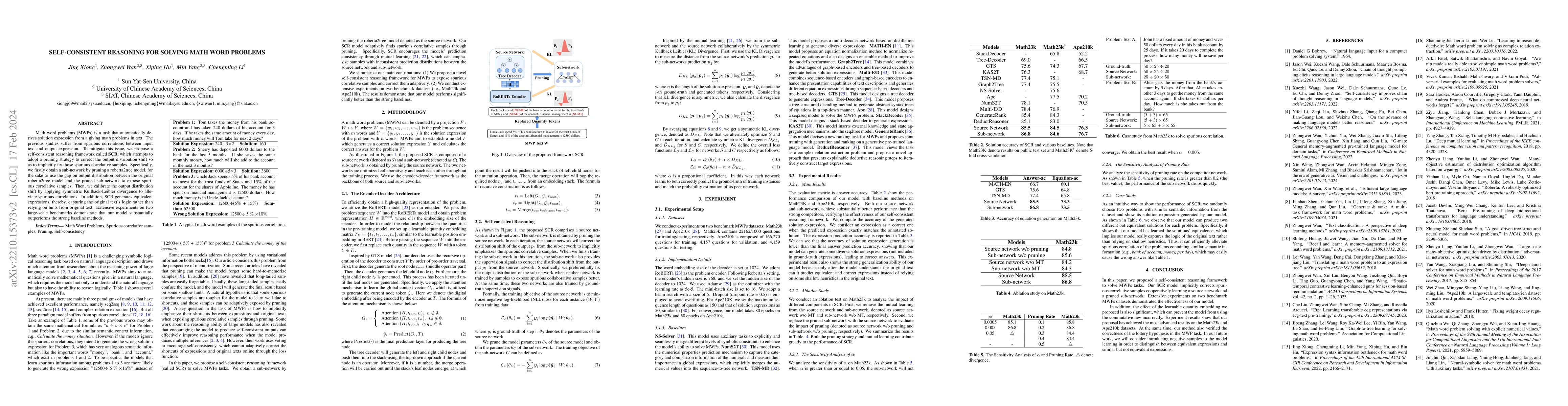 Thumbnail for Self-consistent Reasoning For Solving Math Word Problems