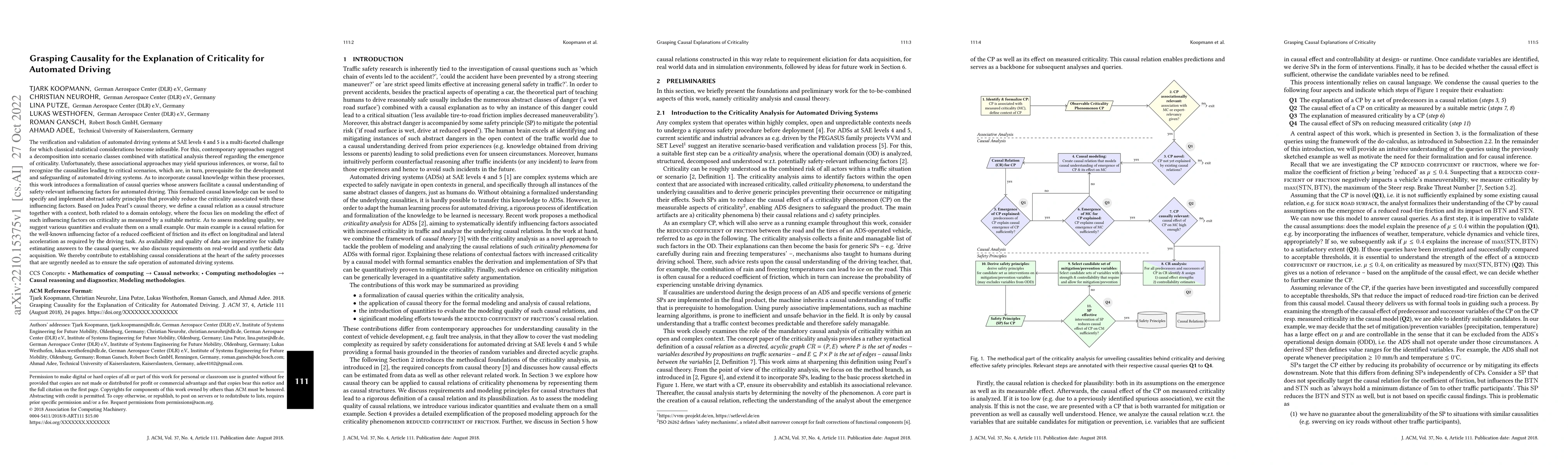 Thumbnail for Grasping Causality for the Explanation of Criticality for Automated
  Driving