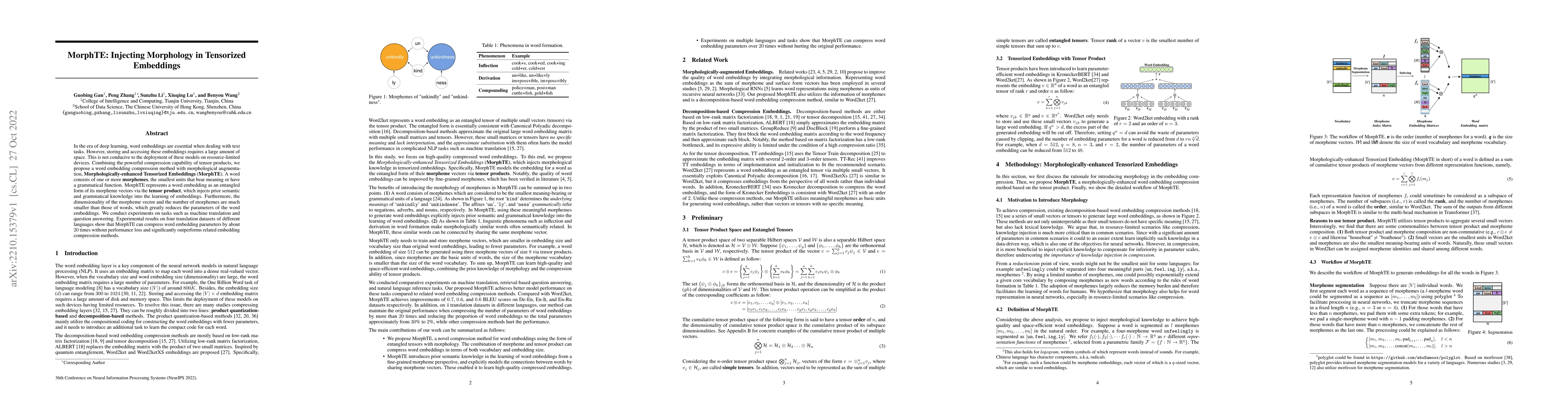 Thumbnail for MorphTE: Injecting Morphology in Tensorized Embeddings