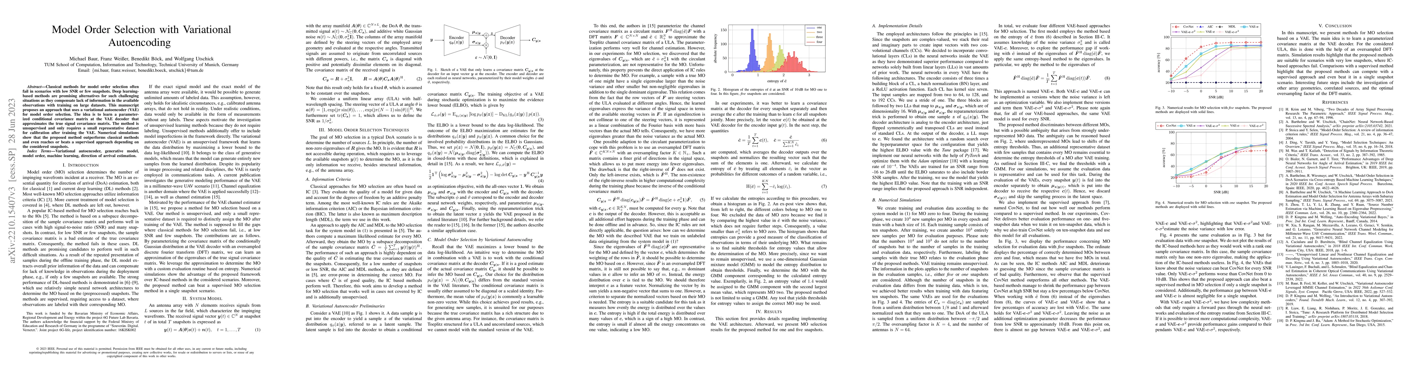 Thumbnail for Model Order Selection with Variational Autoencoding