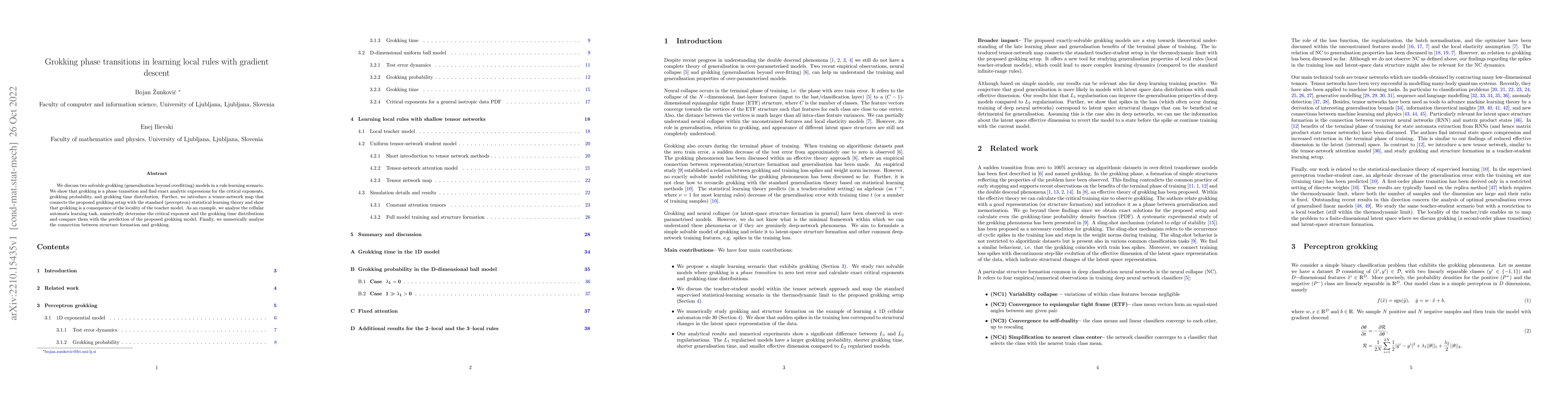 Thumbnail for Grokking phase transitions in learning local rules with gradient descent