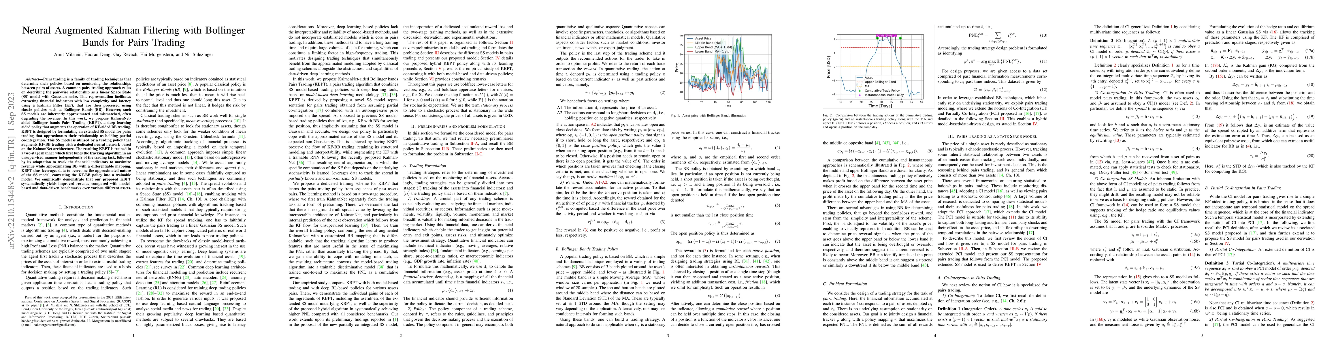 Thumbnail for Neural Augmented Kalman Filtering with Bollinger Bands for Pairs Trading