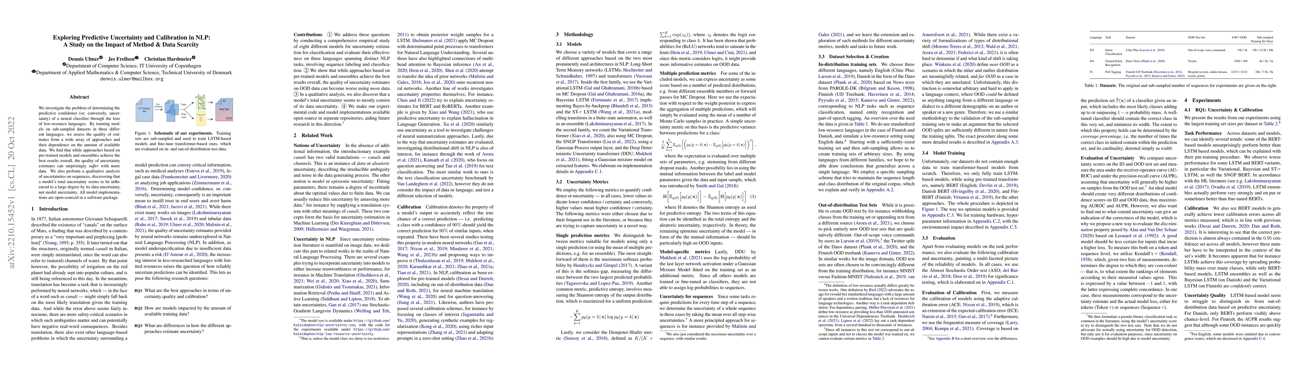 Thumbnail for Exploring Predictive Uncertainty and Calibration in NLP: A Study on the
  Impact of Method & Data Scarcity