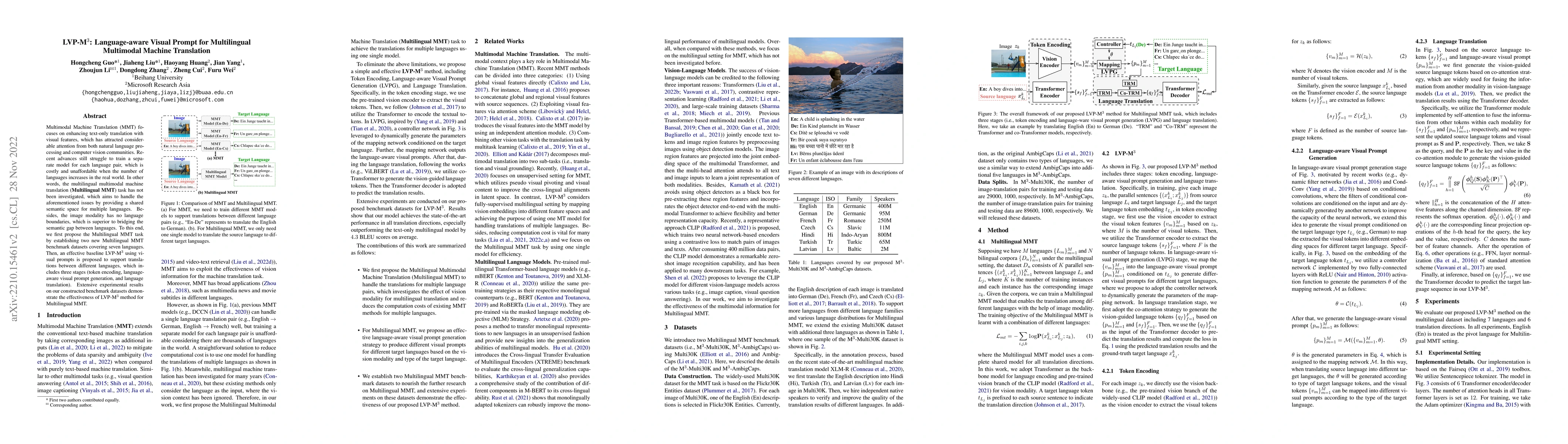 Thumbnail for LVP-M3: Language-aware Visual Prompt for Multilingual Multimodal Machine
  Translation