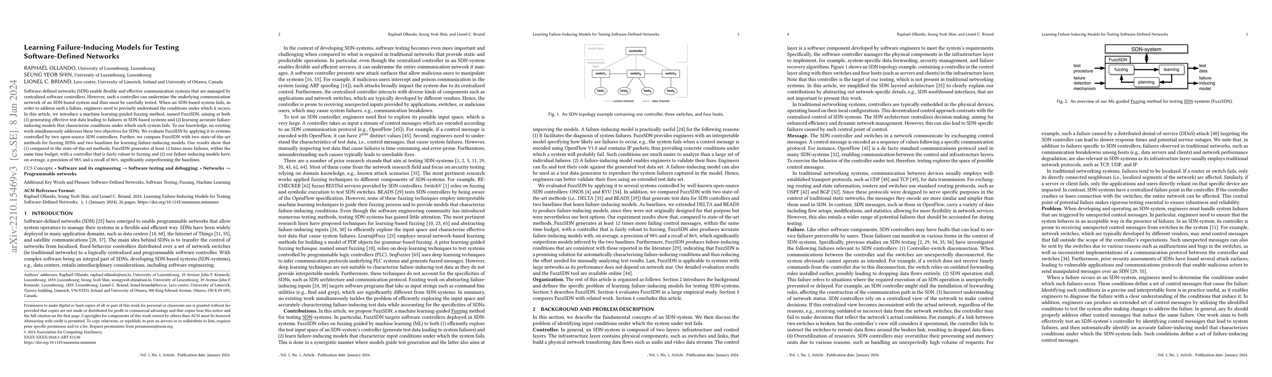 Thumbnail for Learning Failure-Inducing Models for Testing Software-Defined Networks