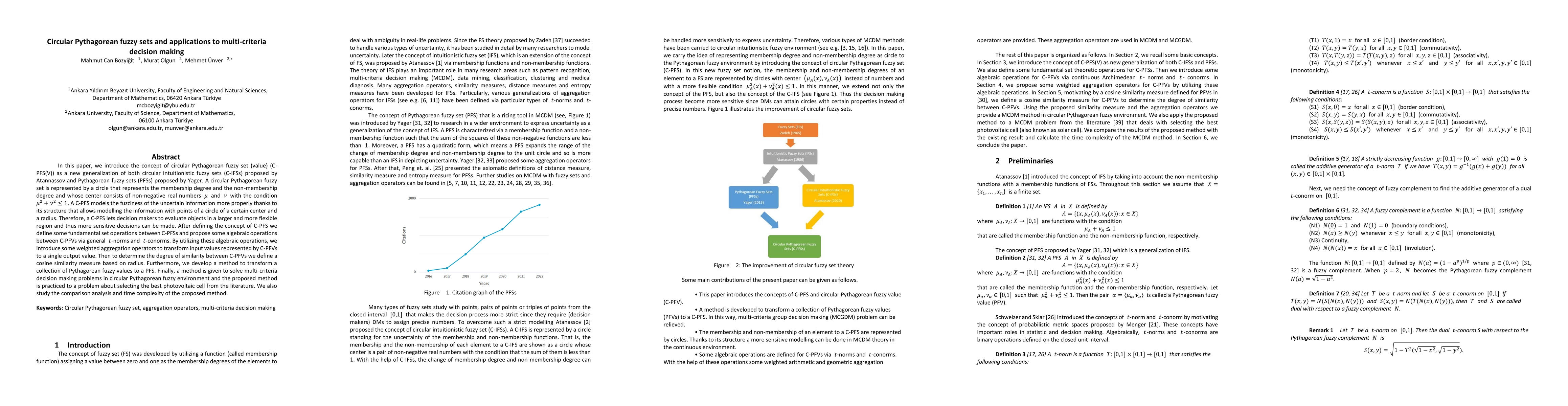 Thumbnail for Circular Pythagorean fuzzy sets and applications to multi-criteria
  decision making