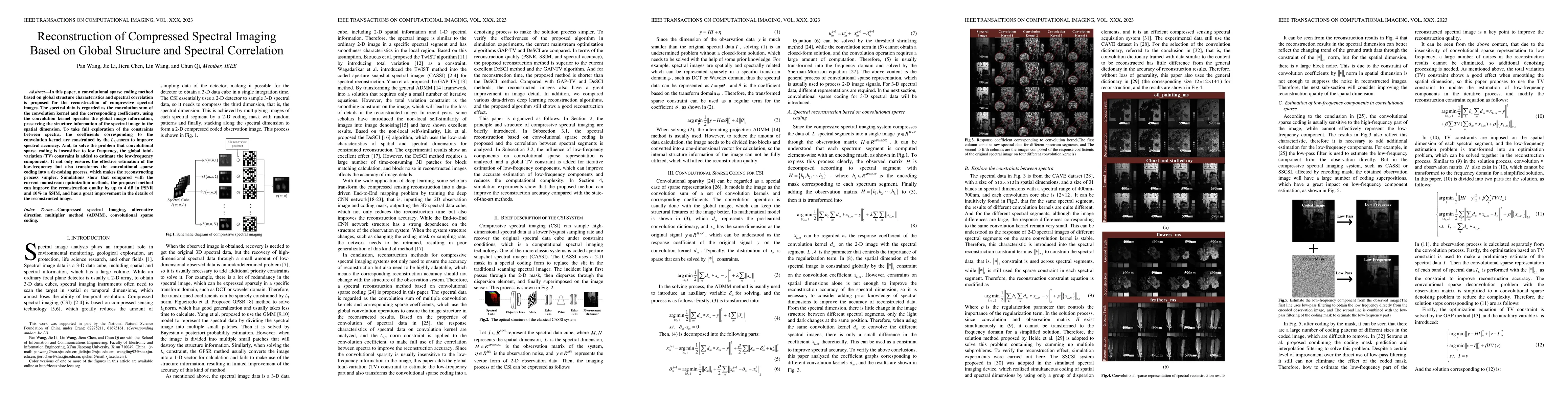 Thumbnail for Reconstruction of compressed spectral imaging based on global structure
  and spectral correlation