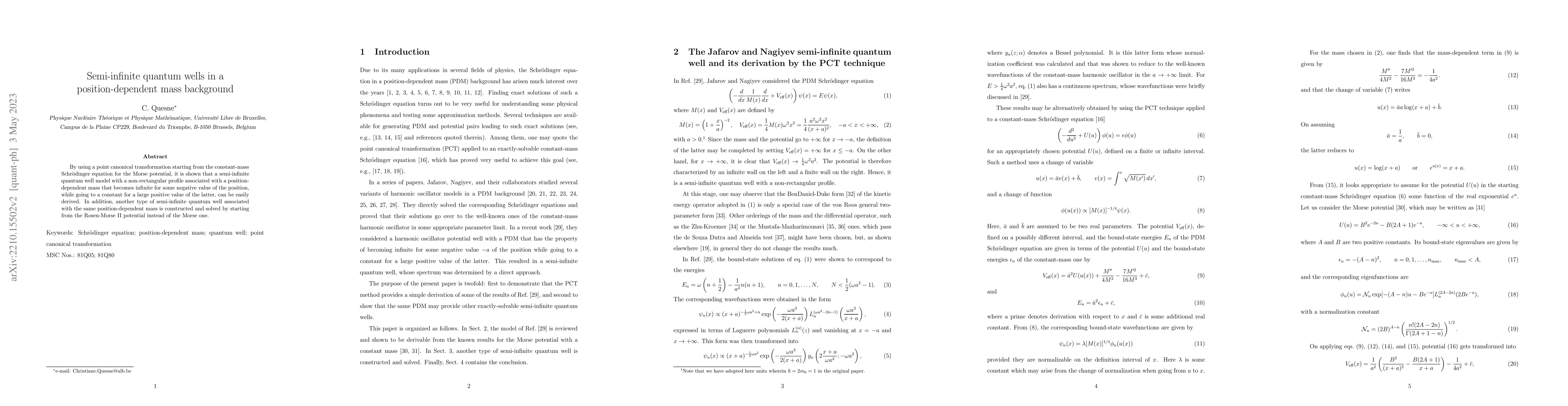 Thumbnail for Semi-infinite quantum wells in a position-dependent mass background