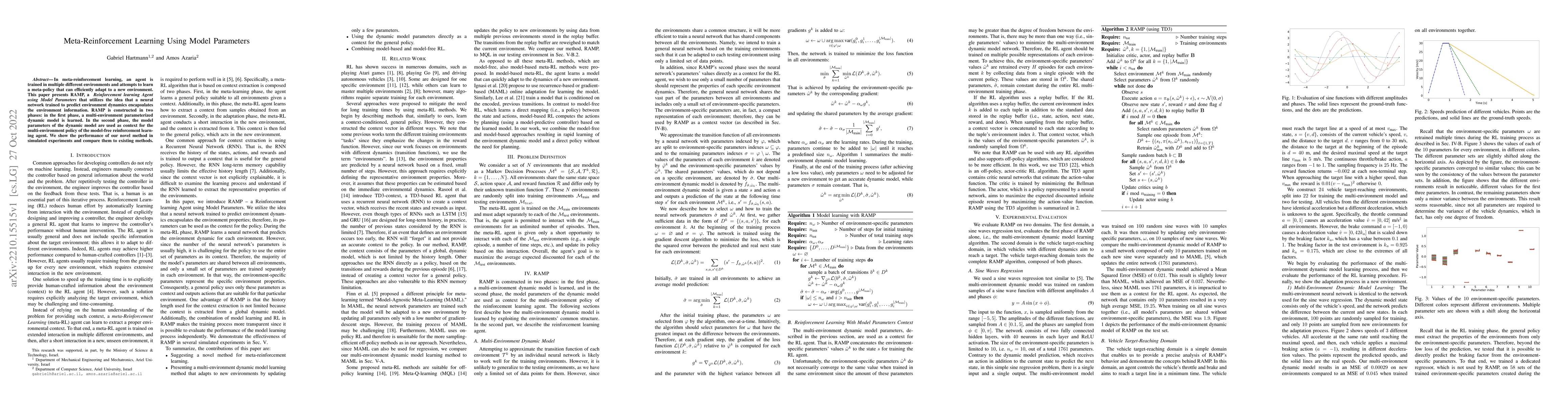 Thumbnail for Meta-Reinforcement Learning Using Model Parameters
