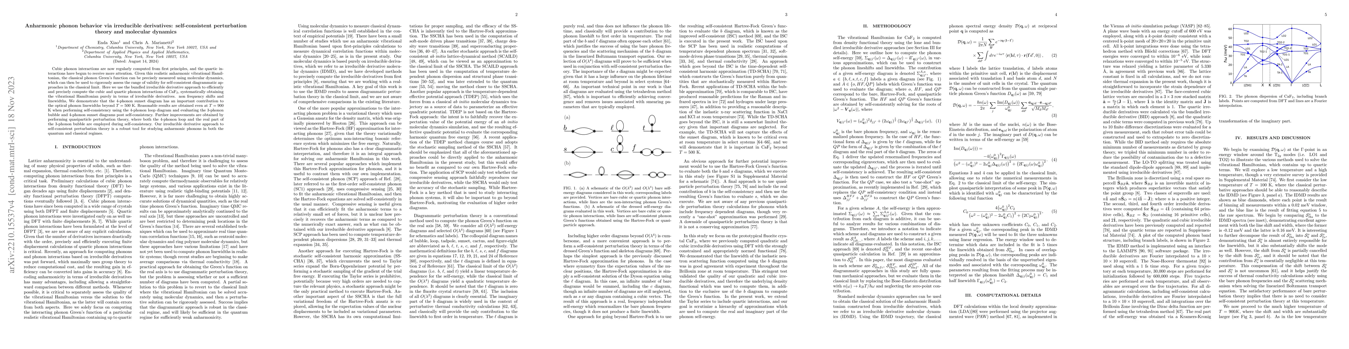Thumbnail for Anharmonic phonon behavior via irreducible derivatives: self-consistent
  perturbation theory and molecular dynamics