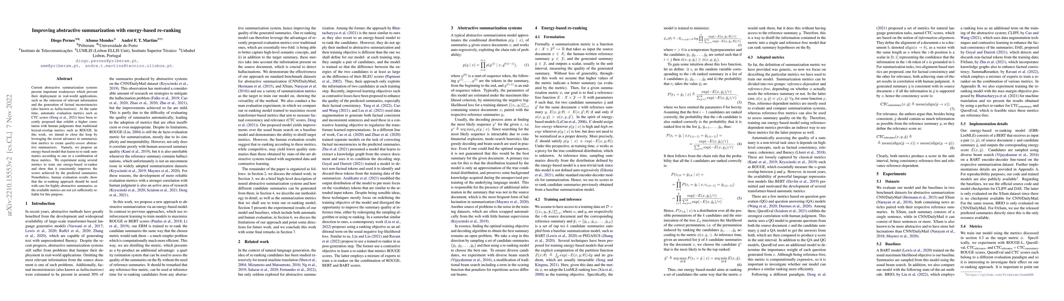 Thumbnail for Improving abstractive summarization with energy-based re-ranking