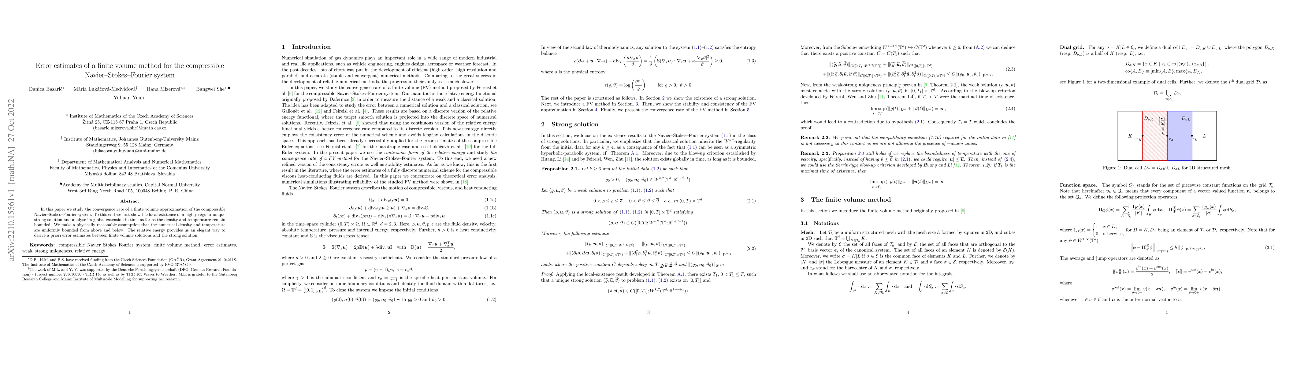 Thumbnail for Error estimates of a finite volume method for the compressible
  Navier--Stokes--Fourier system