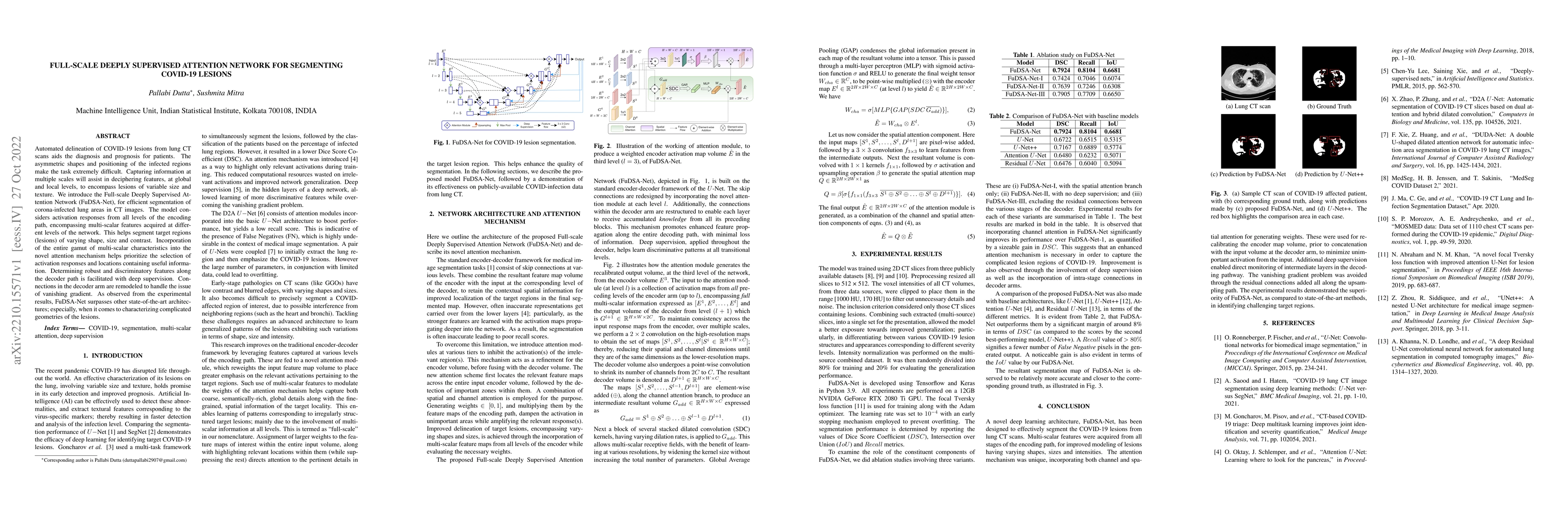 Thumbnail for Full-scale Deeply Supervised Attention Network for Segmenting COVID-19
  Lesions