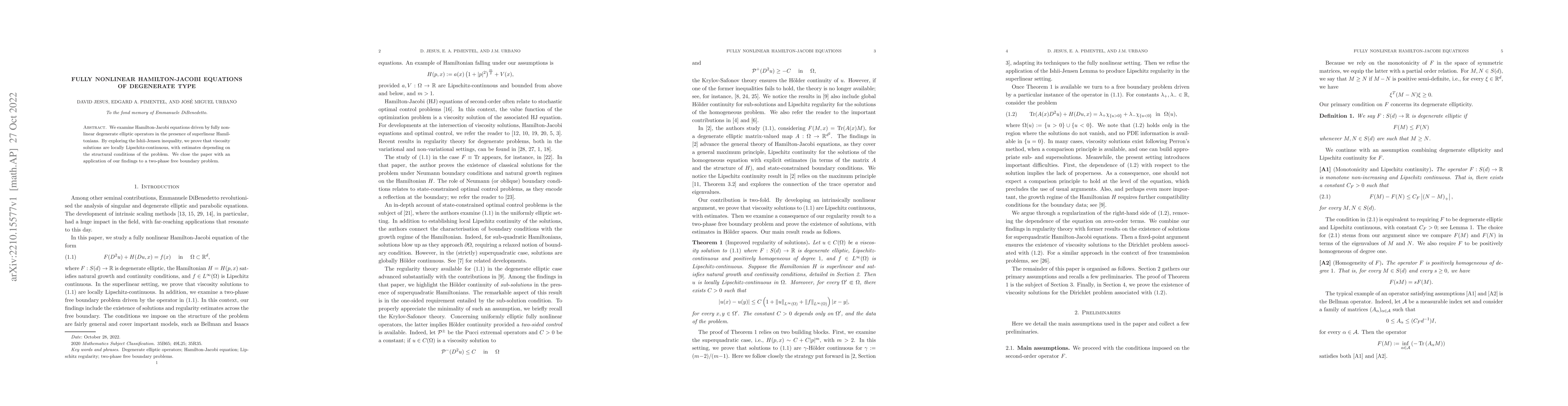 Thumbnail for Fully nonlinear Hamilton-Jacobi equations of degenerate type