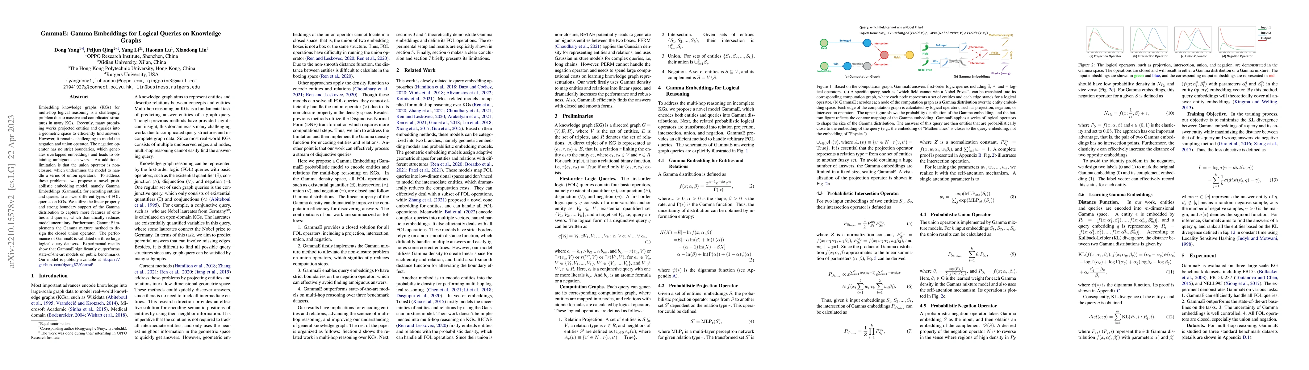 Thumbnail for GammaE: Gamma Embeddings for Logical Queries on Knowledge Graphs