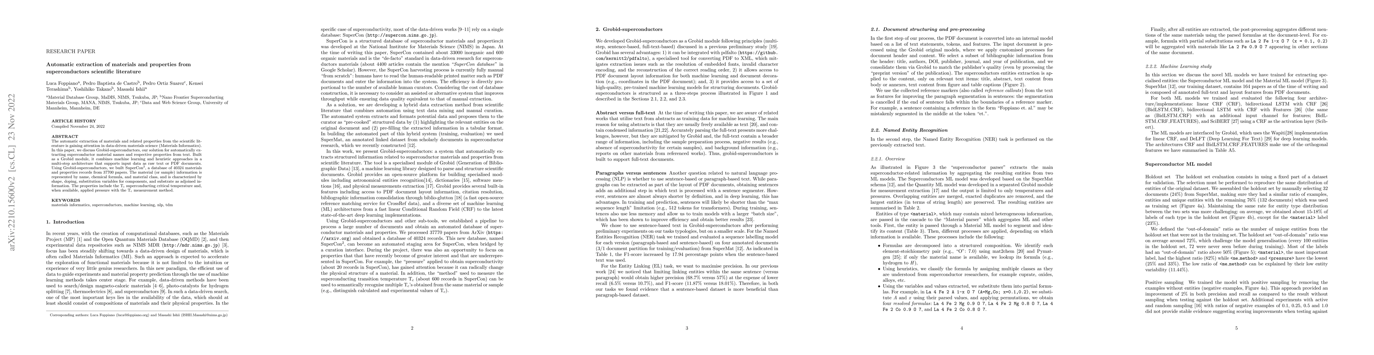 Thumbnail for Automatic extraction of materials and properties from superconductors
  scientific literature