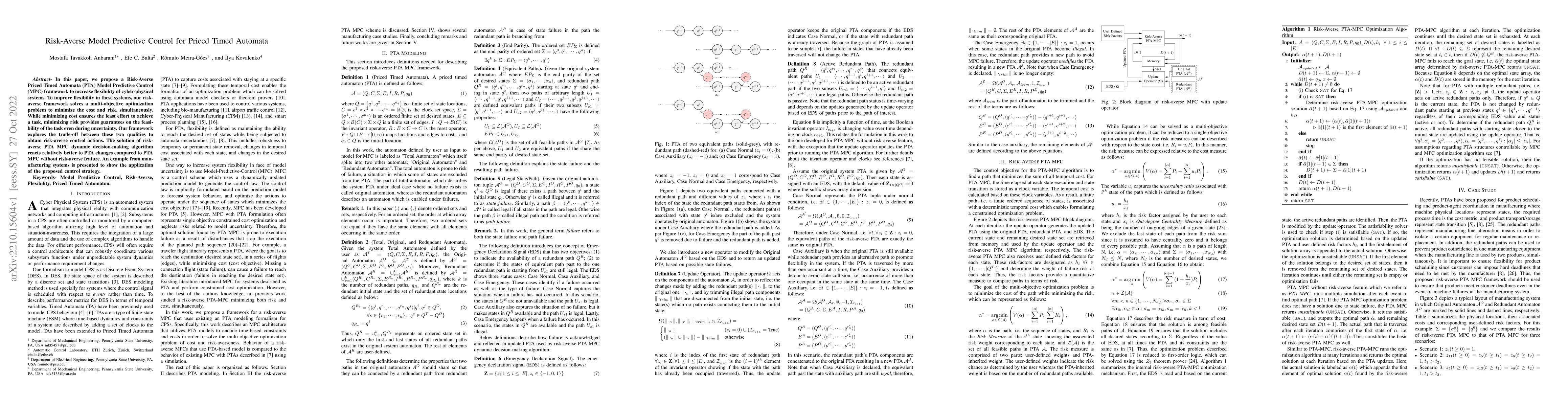 Thumbnail for Risk-Averse Model Predictive Control for Priced Timed Automata