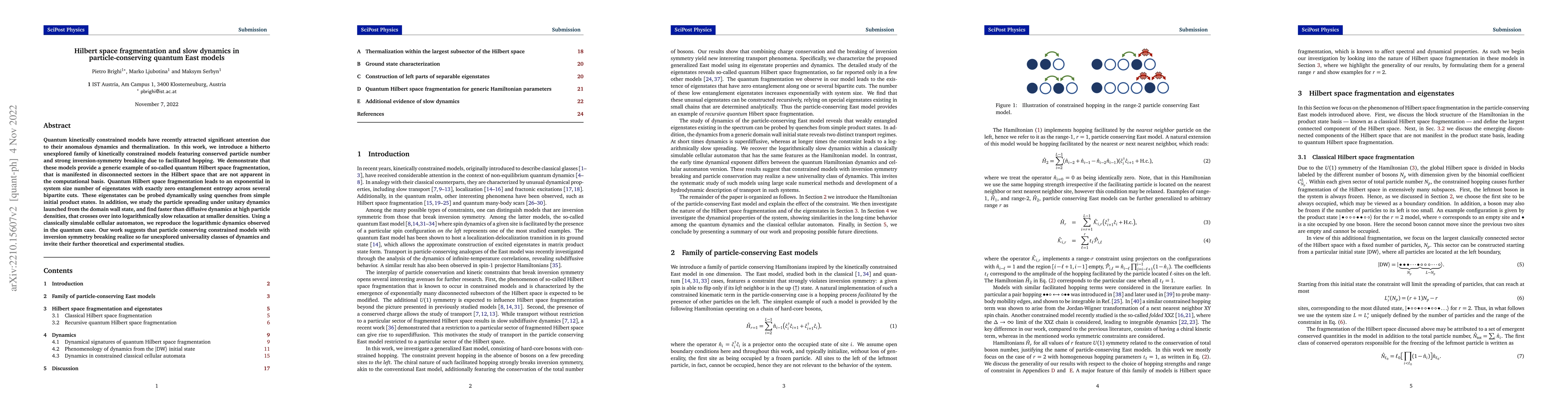 Thumbnail for Hilbert space fragmentation and slow dynamics in particle-conserving
  quantum East models