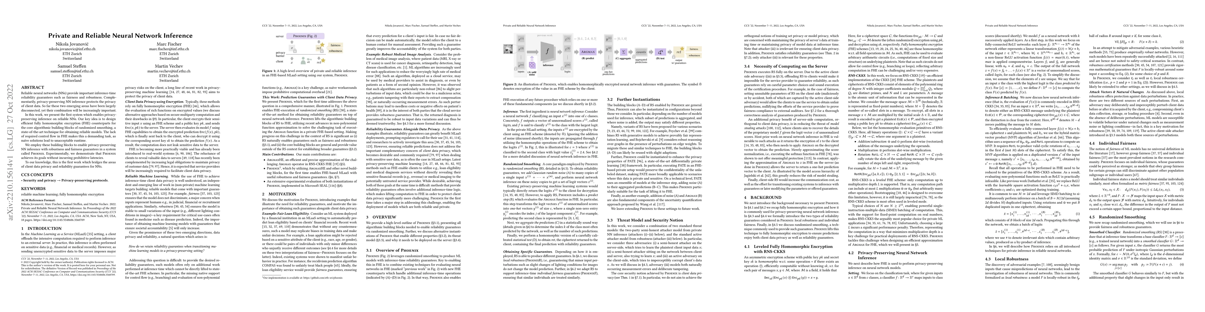 Thumbnail for Private and Reliable Neural Network Inference