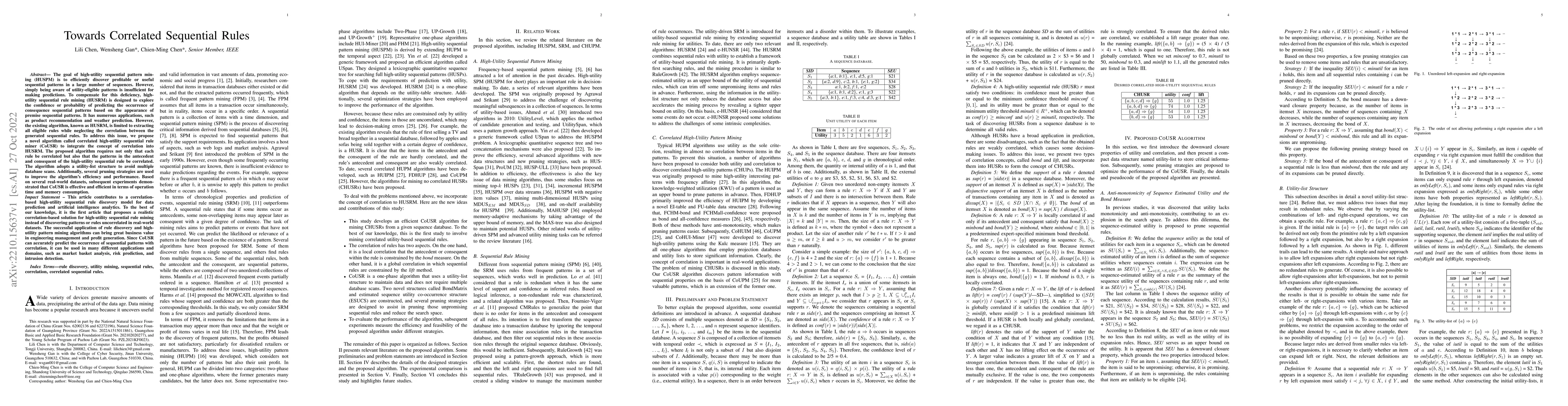 Thumbnail for Towards Correlated Sequential Rules