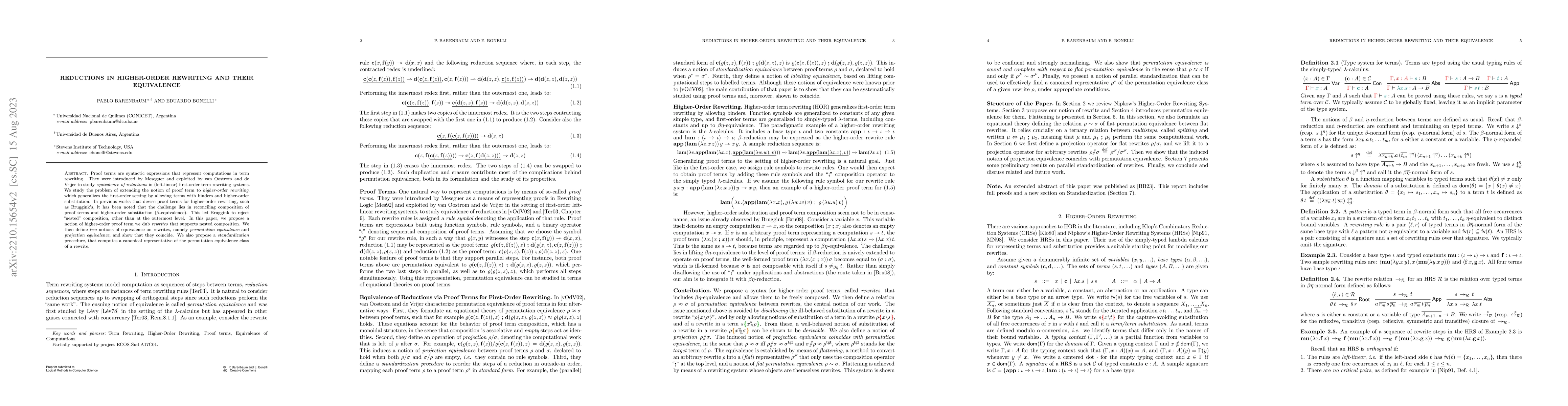 Thumbnail for Reductions in Higher-Order Rewriting and Their Equivalence