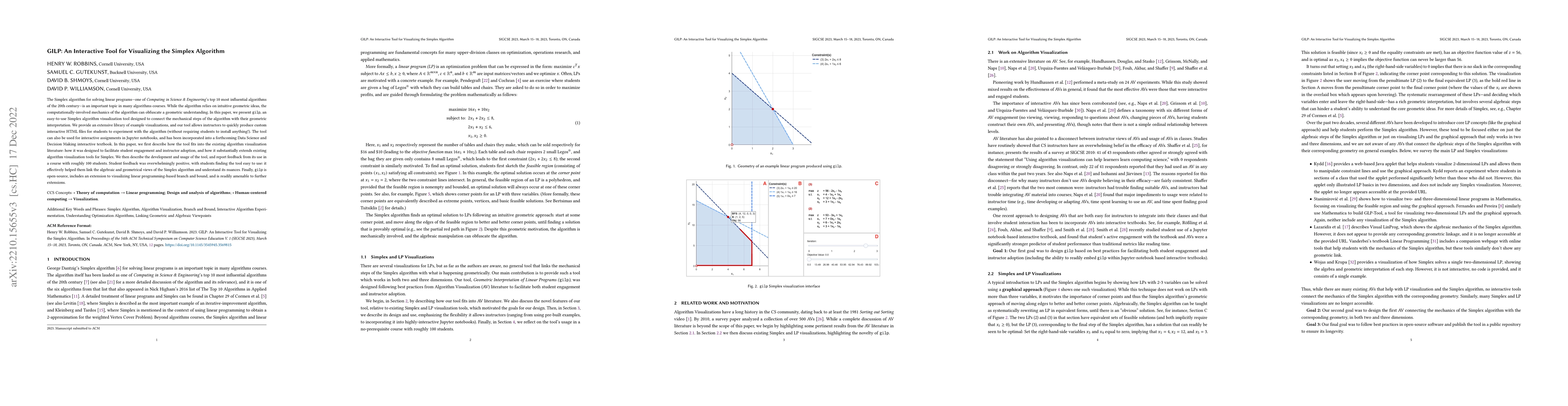 Thumbnail for GILP: An Interactive Tool for Visualizing the Simplex Algorithm
