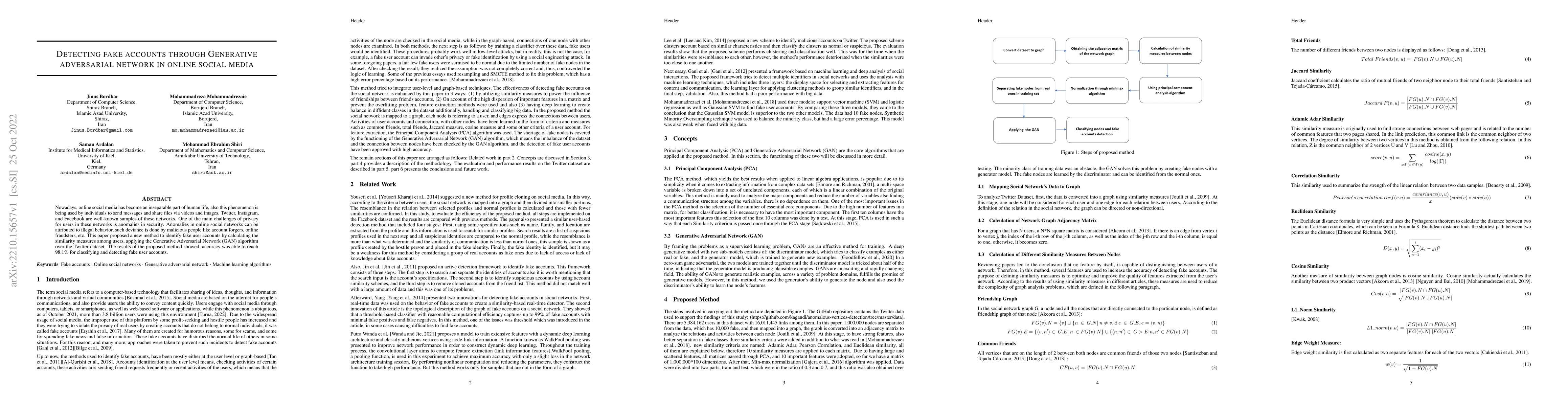 Thumbnail for Detecting fake accounts through Generative Adversarial Network in online
  social media