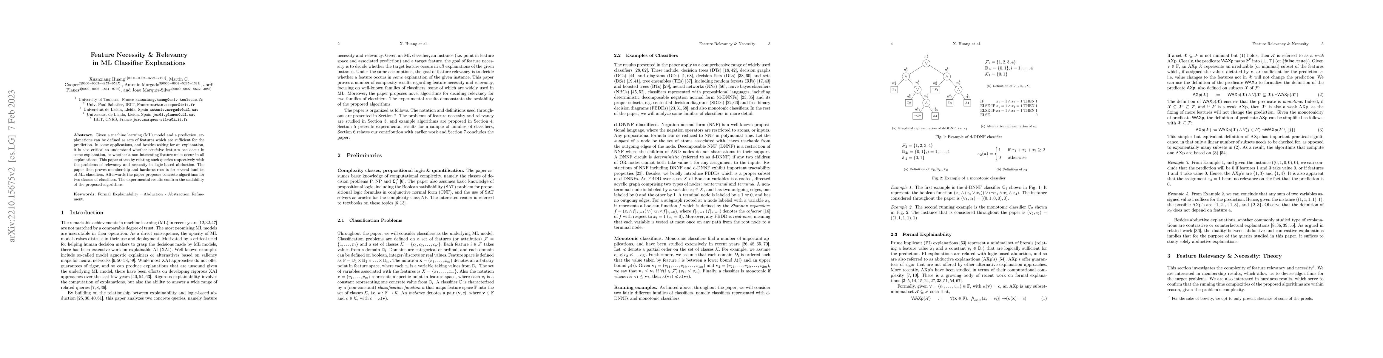 Thumbnail for Feature Necessity & Relevancy in ML Classifier Explanations