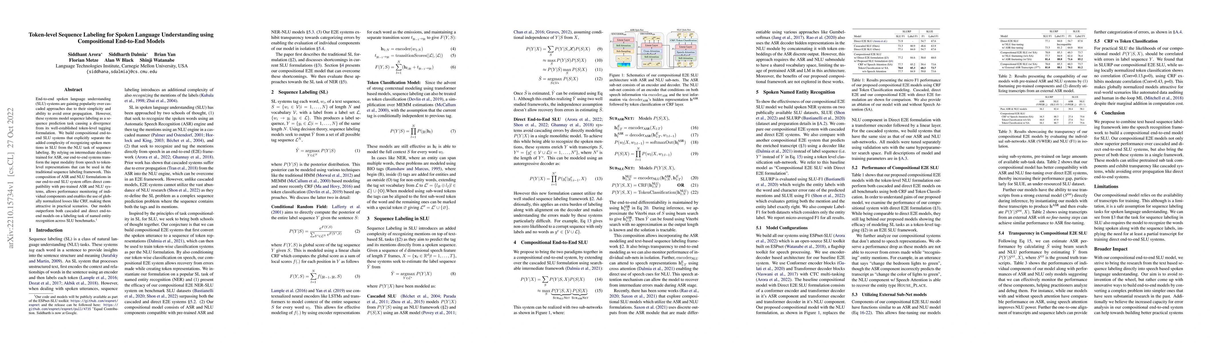 Thumbnail for Token-level Sequence Labeling for Spoken Language Understanding using
  Compositional End-to-End Models