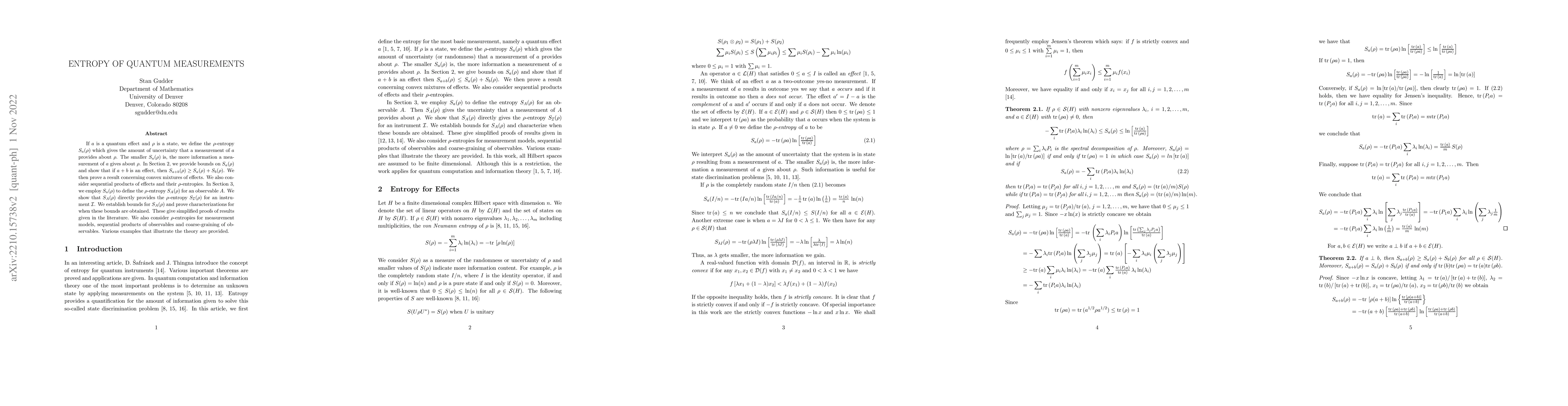 Thumbnail for Entropy of Quantum Measurements