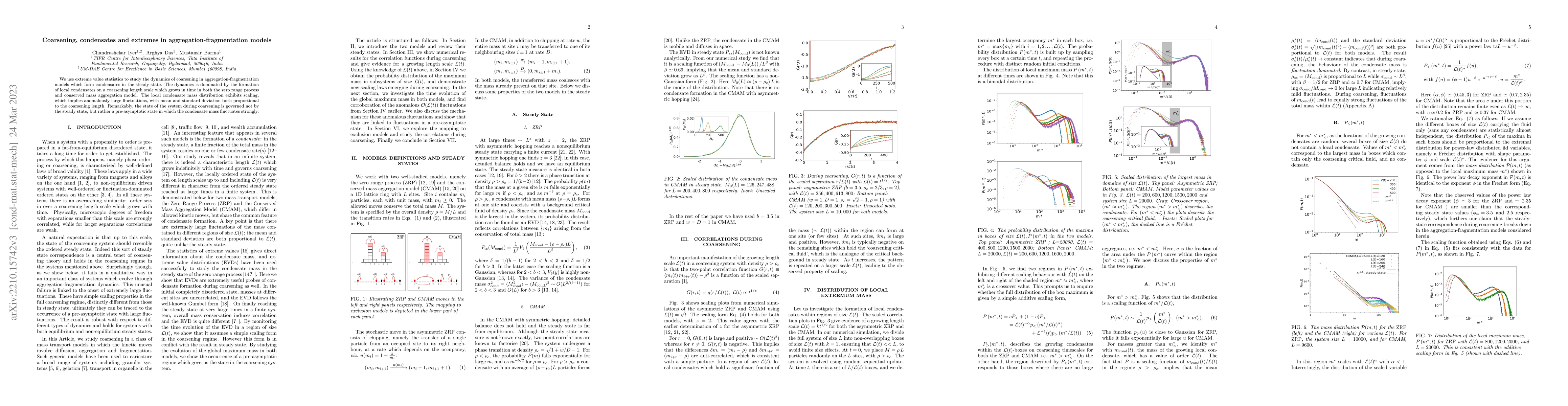 Thumbnail for Coarsening, condensates and extremes in aggregation-fragmentation models