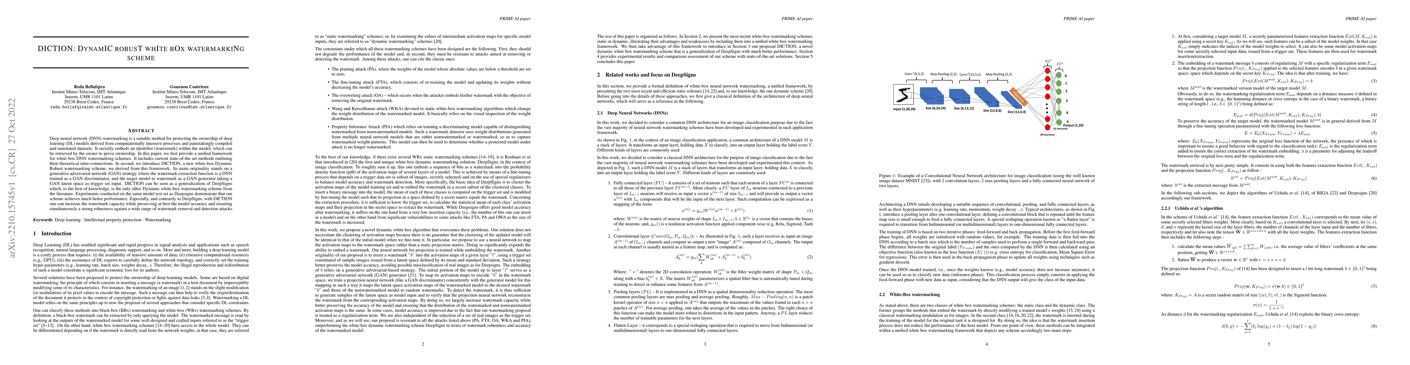 Thumbnail for DICTION: DynamIC robusT whIte bOx watermarkiNg scheme
