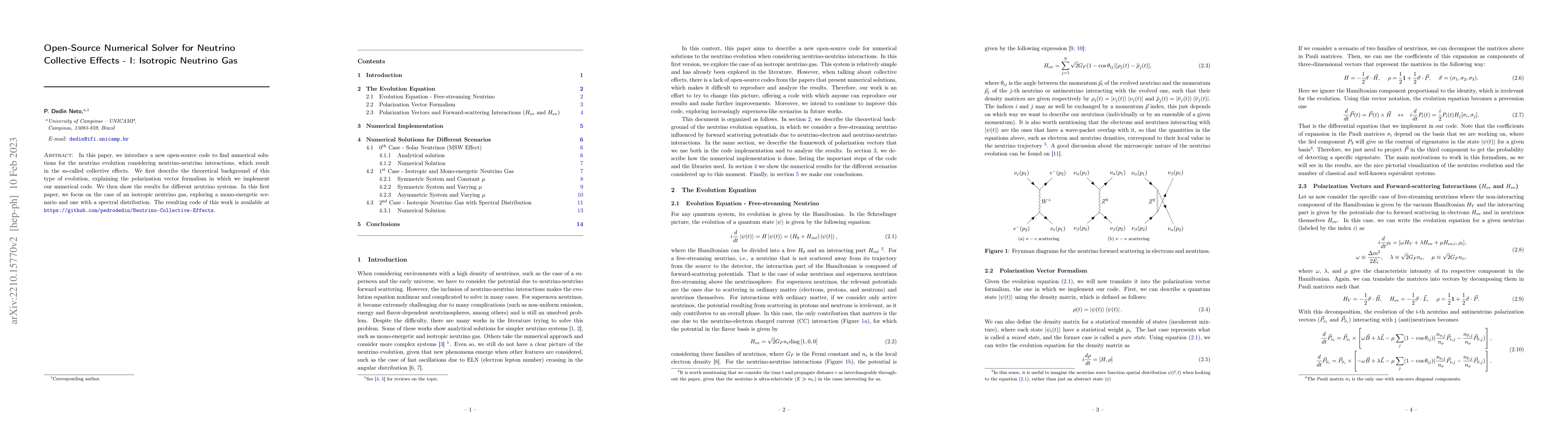 Thumbnail for Open-Source Numerical Solver for Neutrino Collective Effects -- I:
  Isotropic Neutrino Gas