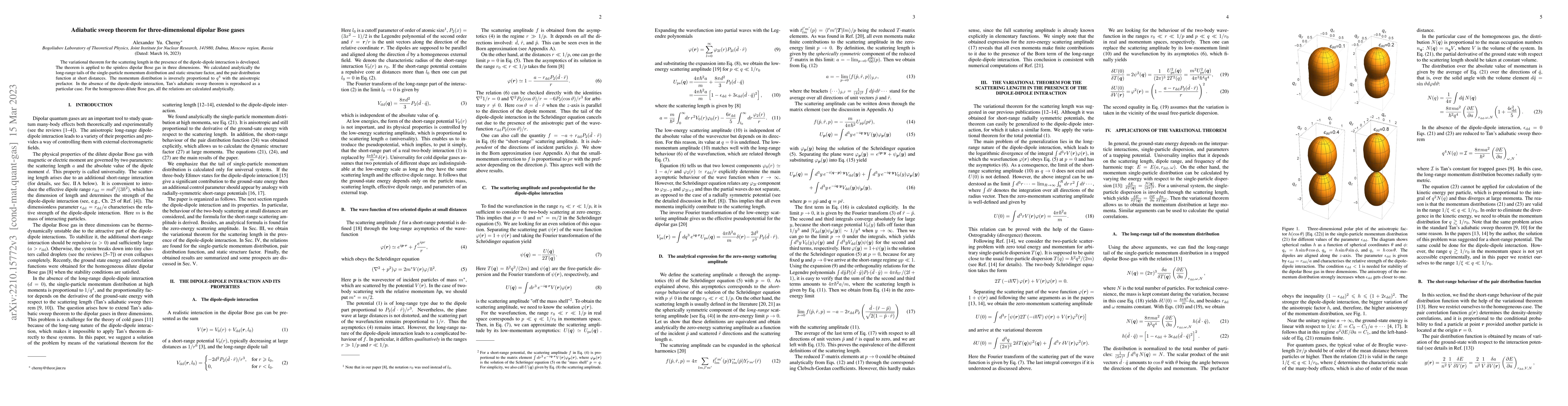 Thumbnail for Adiabatic sweep theorem for three-dimensional dipolar Bose gases