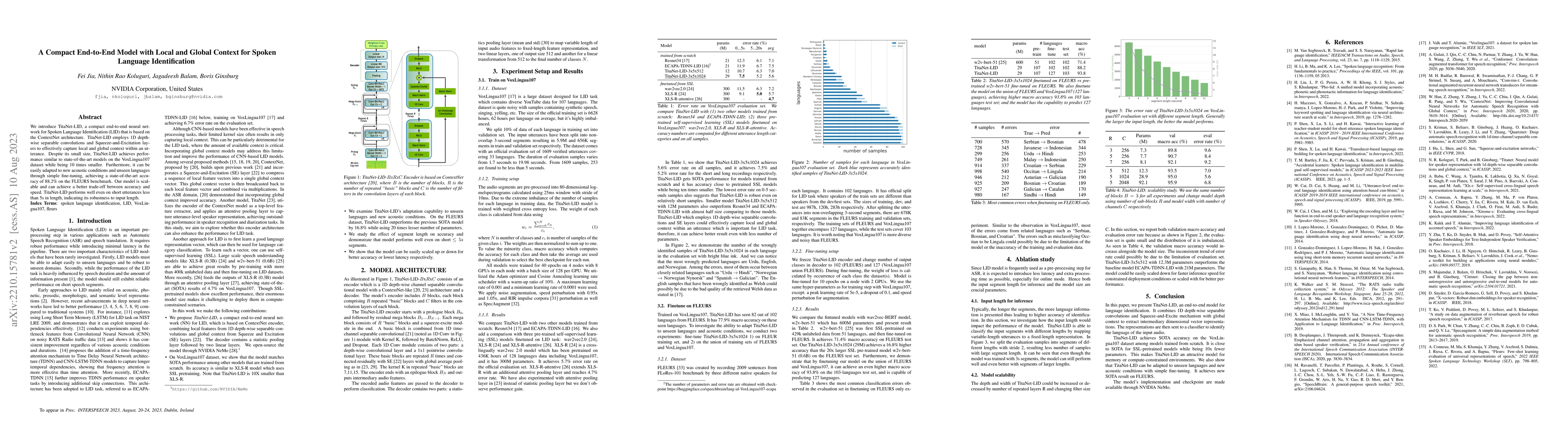 Thumbnail for A Compact End-to-End Model with Local and Global Context for Spoken
  Language Identification