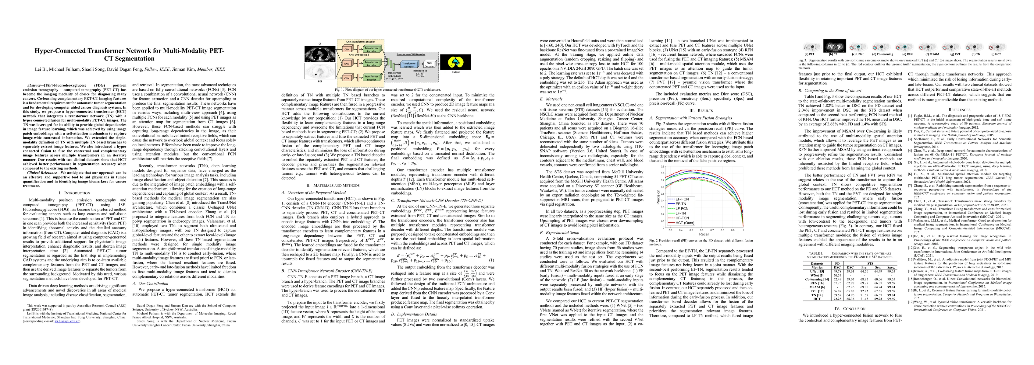 Thumbnail for Hyper-Connected Transformer Network for Multi-Modality PET-CT
  Segmentation